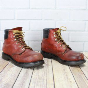 Vintage RED WING Motorcycle Work Boots 7.5